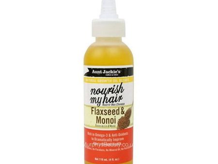 Aunt Jackies Growth Oil Nourish my Hair Flaxseed & Monoi 4 oz Online