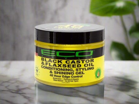 Eco Styler Black Castor And Flaxseed Conditioning Styling And Shining Gel 8 Oz Online now