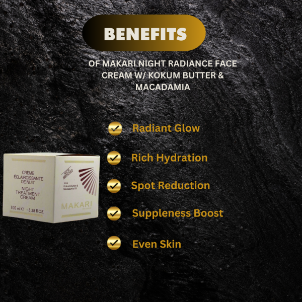 Makari Night Radiance Face Cream w  Kokum Butter & Macadamia 3.35oz 100 ml Sale