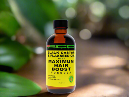 Eco Style Black Castor & Flaxseed Oil Maximum Hair Growth Formula 4oz Online Sale