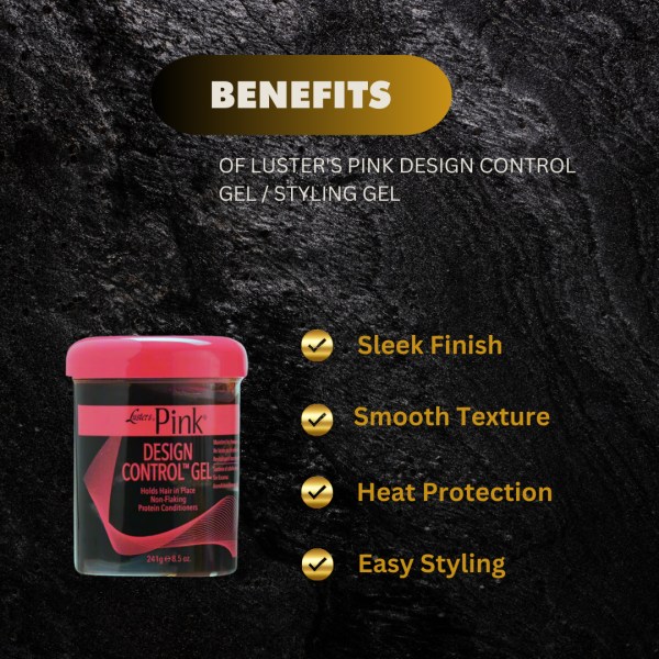 Luster s Pink Design Control Gel   Styling Gel 241 g For Sale