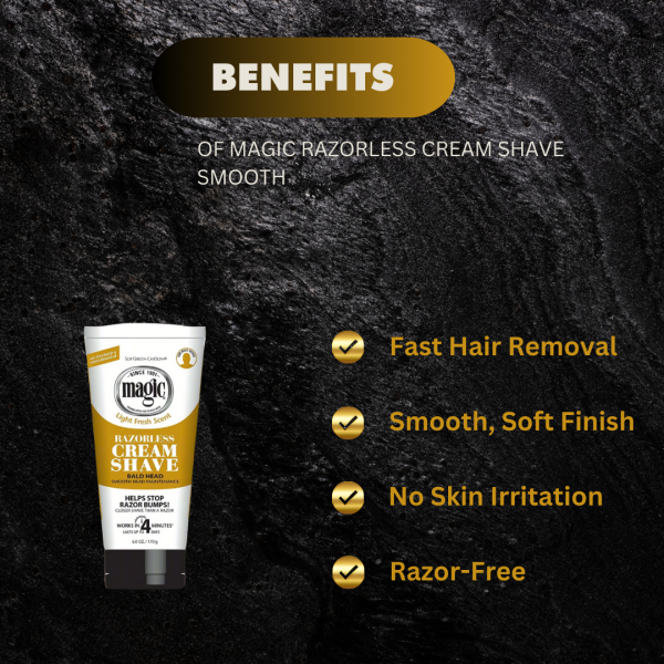 Magic Razorless Cream Shave Smooth 6 oz Online Hot Sale