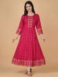 Kalini Ethnic Motifs Checked Anarkali Kurta Hot on Sale