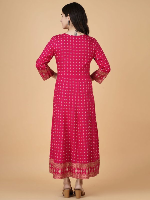 Kalini Ethnic Motifs Checked Anarkali Kurta Hot on Sale