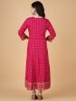 Kalini Ethnic Motifs Checked Anarkali Kurta Hot on Sale