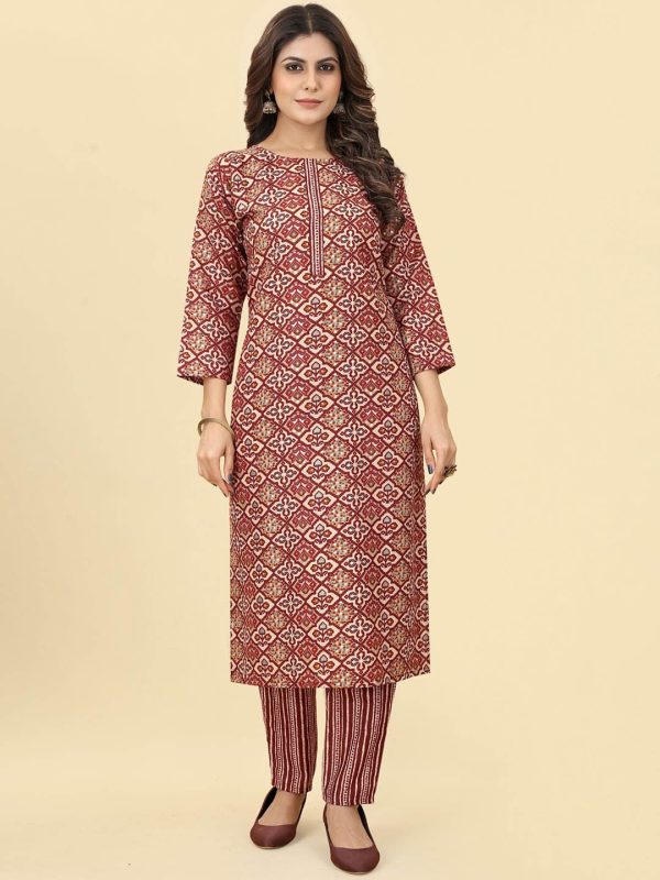 Kalini Ethnic Motif Printed Kurta With Trousers Supply