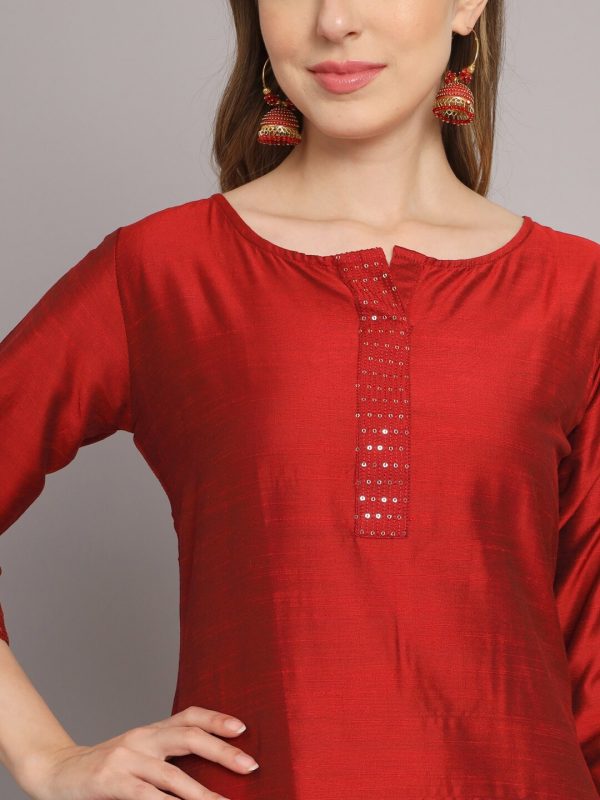 Kalini Embroidered Sequinned Kurta with Trousers & With Dupatta Cheap