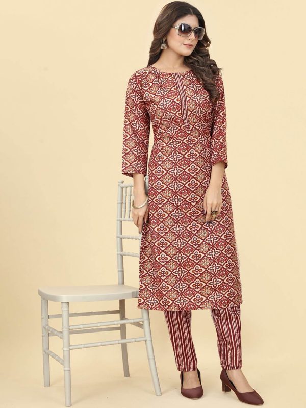 Kalini Ethnic Motif Printed Kurta With Trousers Supply