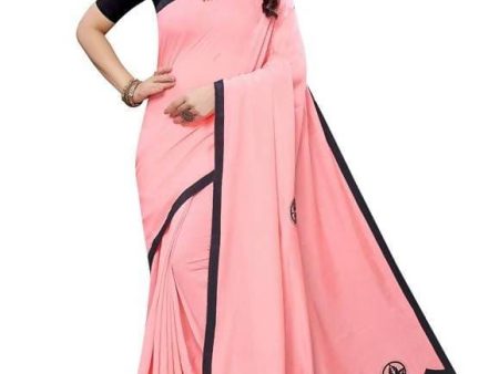 Vamika Designer Peach Georgette Saree (TSUNAMI PEACH ) on Sale