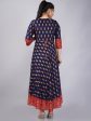 Indian Clothing Kalini Women Navy Blue & Red Ethnic Motifs Printed Anarkali Kurta Online Hot Sale