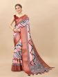 Lorenvalley Fashion Charming Zigzag Digital Print Saree With Heavy Rich Zari Border & Blouse - Mutlicolor Online now