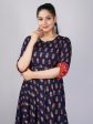 Indian Clothing Kalini Women Navy Blue & Red Ethnic Motifs Printed Anarkali Kurta Online Hot Sale