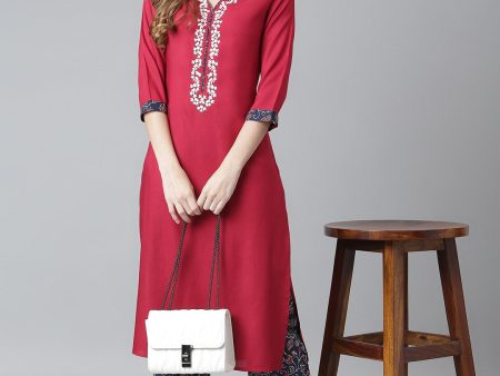 Khushal K Floral Embroidered Kurta with Palazzos Cheap