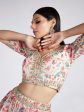 House of Panchhi Cream Colour Organza Floral Design Digital Print Lehenga Choli & Dupatta on Sale