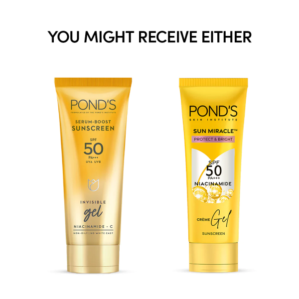 Ponds Serum Boost Sunscreen Gel SPF 50 Discount