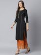 Khushal K Women Black Woven Design Kurta with Palazzos & Dupatta For Cheap