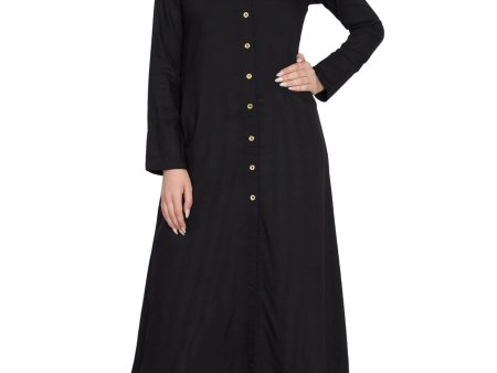 Women s Black Front Open Kurti With Straight Look - G & A Apparels Hot on Sale