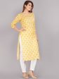 Kalini Women Yellow Ethnic Motifs Printed Floral Kurta Sale