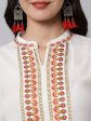 Kalini Women White Embroidered Thread Work Kurta Fashion