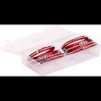 Afast Bridal Wedding & Party Fashionable Colorful Glass Bangle Kada Set, Pack Of 12 - Red, Pink on Sale