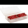 Afast Bridal Wedding & Party Fashionable Colorful Glass Bangle Kada Set, Pack Of 16 - Red Fashion