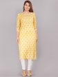 Kalini Women Yellow Ethnic Motifs Printed Floral Kurta Sale