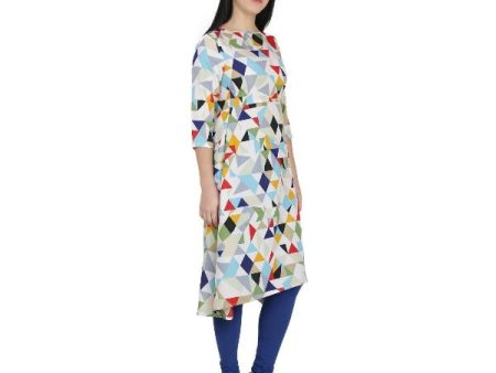 Kanoor Women s Multicolour A line kurti Hot on Sale