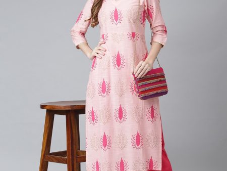 Khushal K Ethnic Motifs Printed Pure Cotton Kurta with Palazzos For Sale