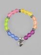 VOJ Multi Colour Beaded Elasticated Bracelet on Sale