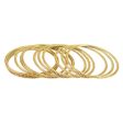 Gold-Plated Alloy Gold Ball Bangle Set - The Pari Fashion