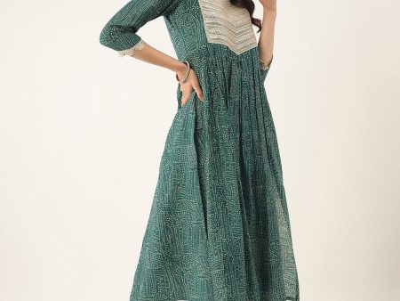 Khushal K Ethnic Motifs Printed Sequinned A-Line Kurta With Palazzos & Dupatta Fashion