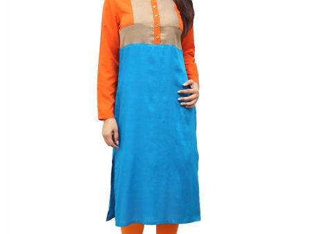 Women s Turq Fusion Combination Of Two Colours With Zari - G & A Apparels For Discount