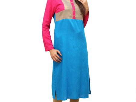 Women s Fushia Fusion Combination Of Two Colours With Zari - G & A Apparels Supply