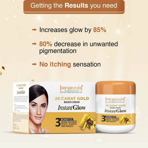 Aaryanveda 24 Carat Gold Bleach Cream Hot on Sale