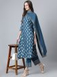 Khushal K Ethnic Motifs Printed Keyhole Neck Kurta with Palazzos & Dupatta Hot on Sale