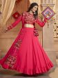 Myra Rani and Pink Koti Style Viscose Rayon Embroidered Designer Navratri Special Lehenga Online Sale