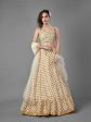 Myra White Heavy Embroidered Viscose Silk bridal Lehenga Supply