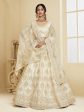 Myra Off White Heavy Embroidered Net Bridal Lehenga Online Hot Sale