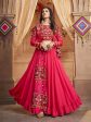 Myra Rani and Pink Koti Style Viscose Rayon Embroidered Designer Navratri Special Lehenga Online Sale