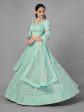 Myra Sea Green Heavy Embroidered Soft Net Bridal Lehenga Fashion