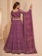 Myra Lilac Heavy Embroidered Designer Lehenga on Sale