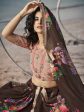 Myra Pink Organza Printed & Embroidered Lehenga Discount