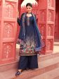 Myra Navy Blue Digital Print French Crepe Palazzo Suit Fashion