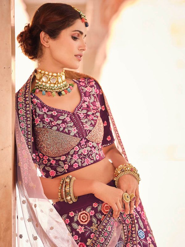 Myra Violet Designer Hand work Lehenga Online Sale