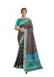 Navy Blue Bhagalpuri Silk Stripe printed with Stone Work & Hand Work Saree - Norita Nirvi Supply