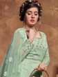 Myra Pastel Green Butterfly Net Embroidered Anarkali Suit Online Sale