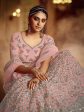 Myra Pink Soft Net Heavy Embroidered Lehenga Discount