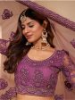 Myra Lilac Heavy Embroidered Designer Lehenga on Sale