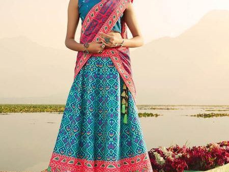 Myra Silk Muslan Printed Lehenga Choli In Multicolor For Cheap