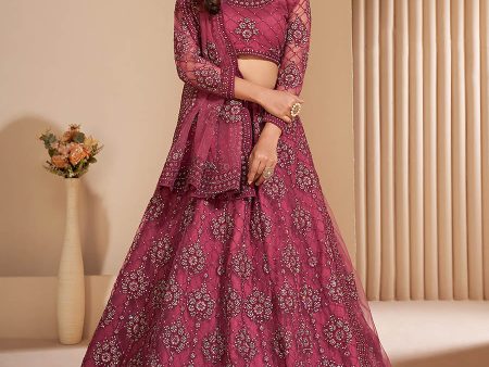 Myra Lilac Heavy Embroidered Designer Lehenga Supply